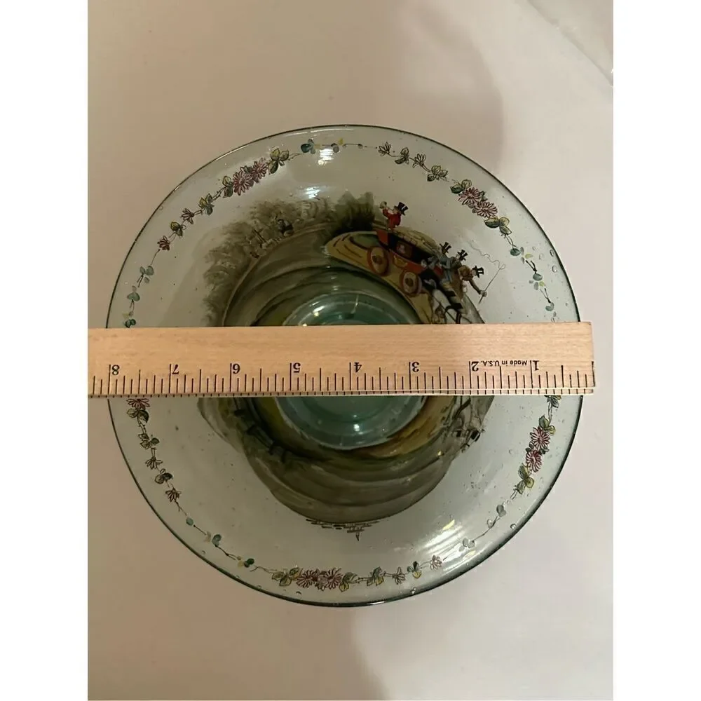Extremely Rare Ludwig Moser Hand Blown, Hand Painted Enamel Bowl 🛑
